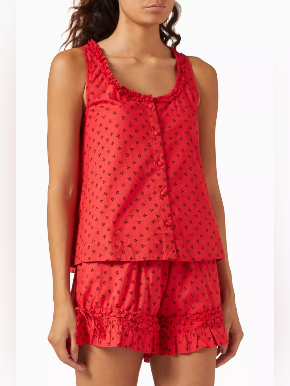 Damson Madder Mafalda Ruffled Set Organic-cotton